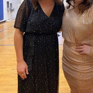 Maxi Black and Gold Dress